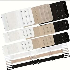 12pcs Adjustable Bra Extenders With Hook & Eye Closure Comfort Fit, Non-stretchy